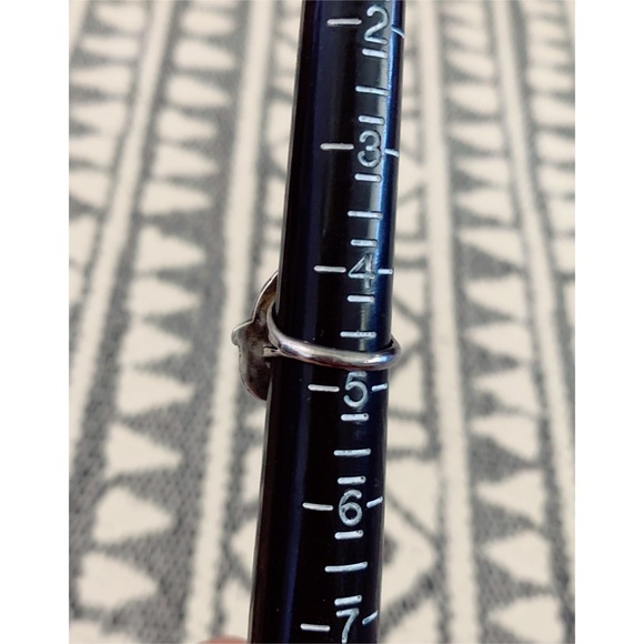 Navajo Sterling Silver White Moonstone Ring - Picture 4 of 5